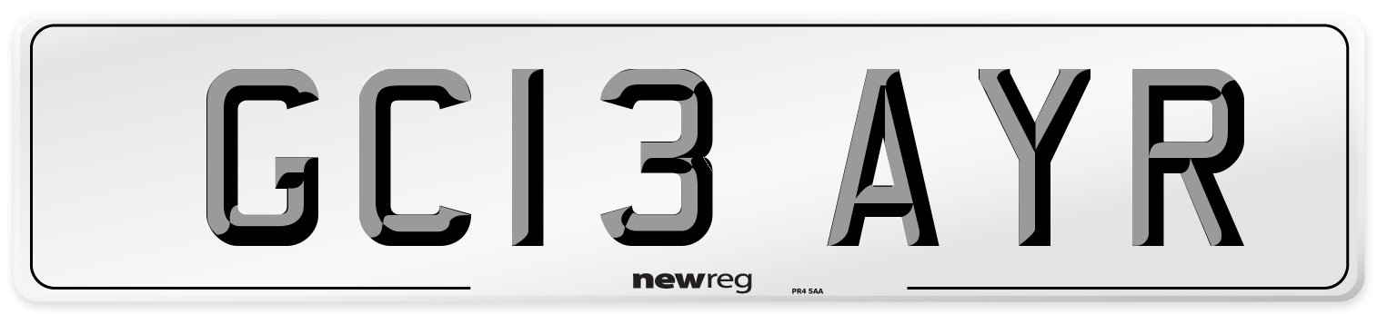 GC13 AYR Number Plate from New Reg